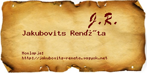 Jakubovits Renáta névjegykártya